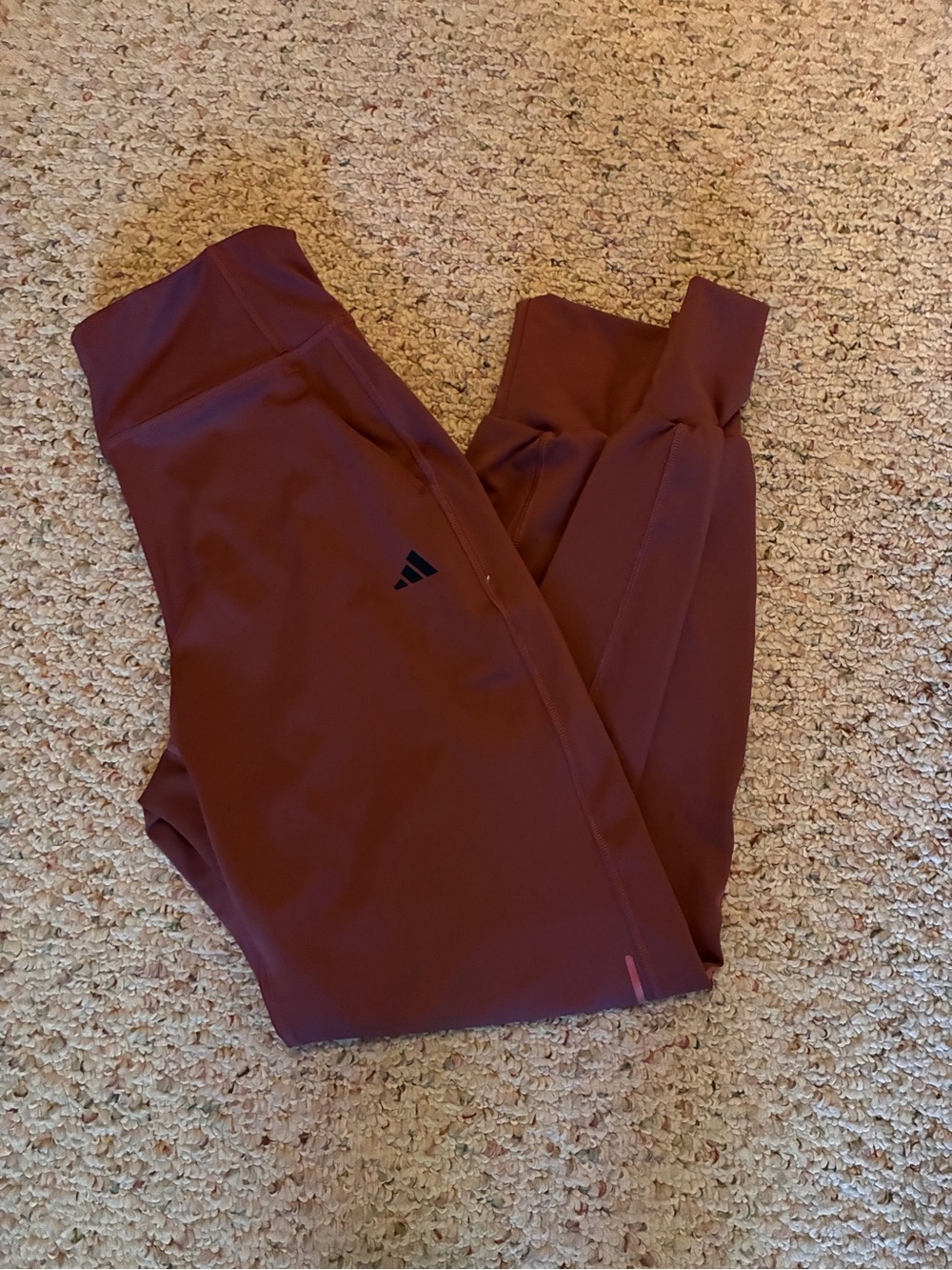 Adidas Burgundy Athletic Leggings
